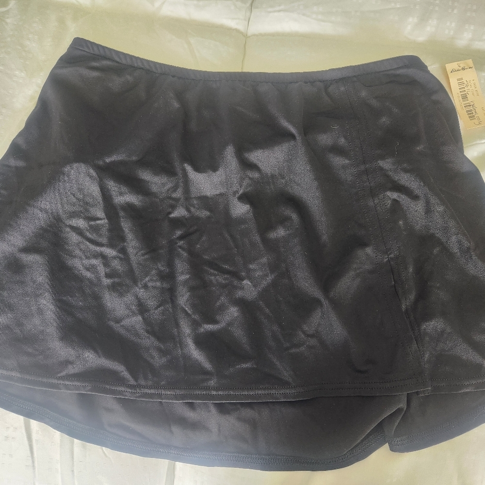 Miraclesuit Black Layered Skirted Short Swim Bottom
